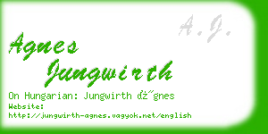 agnes jungwirth business card